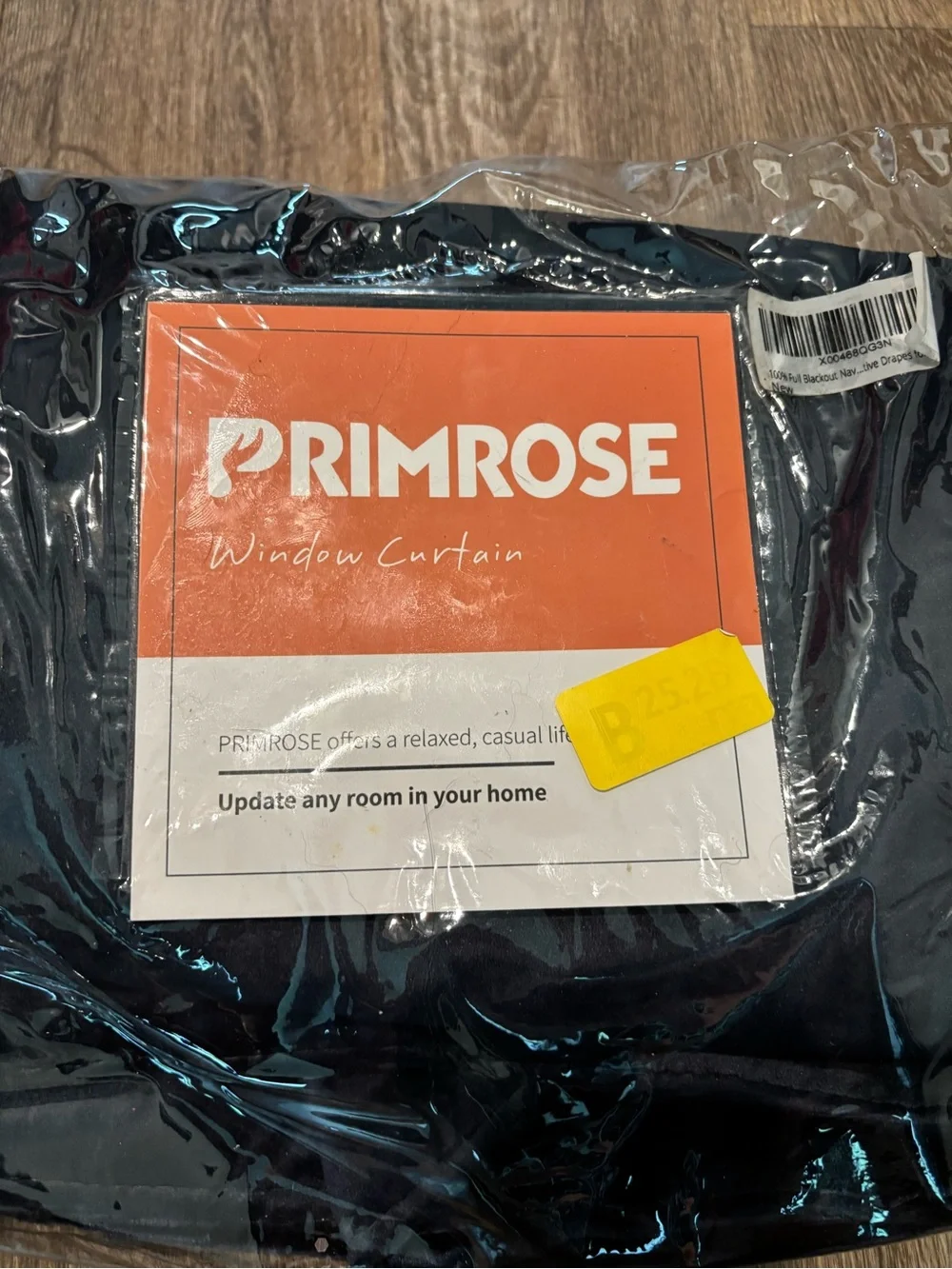 New in Package Blackout Navy Velvet 10ft Primrose Window Curtain